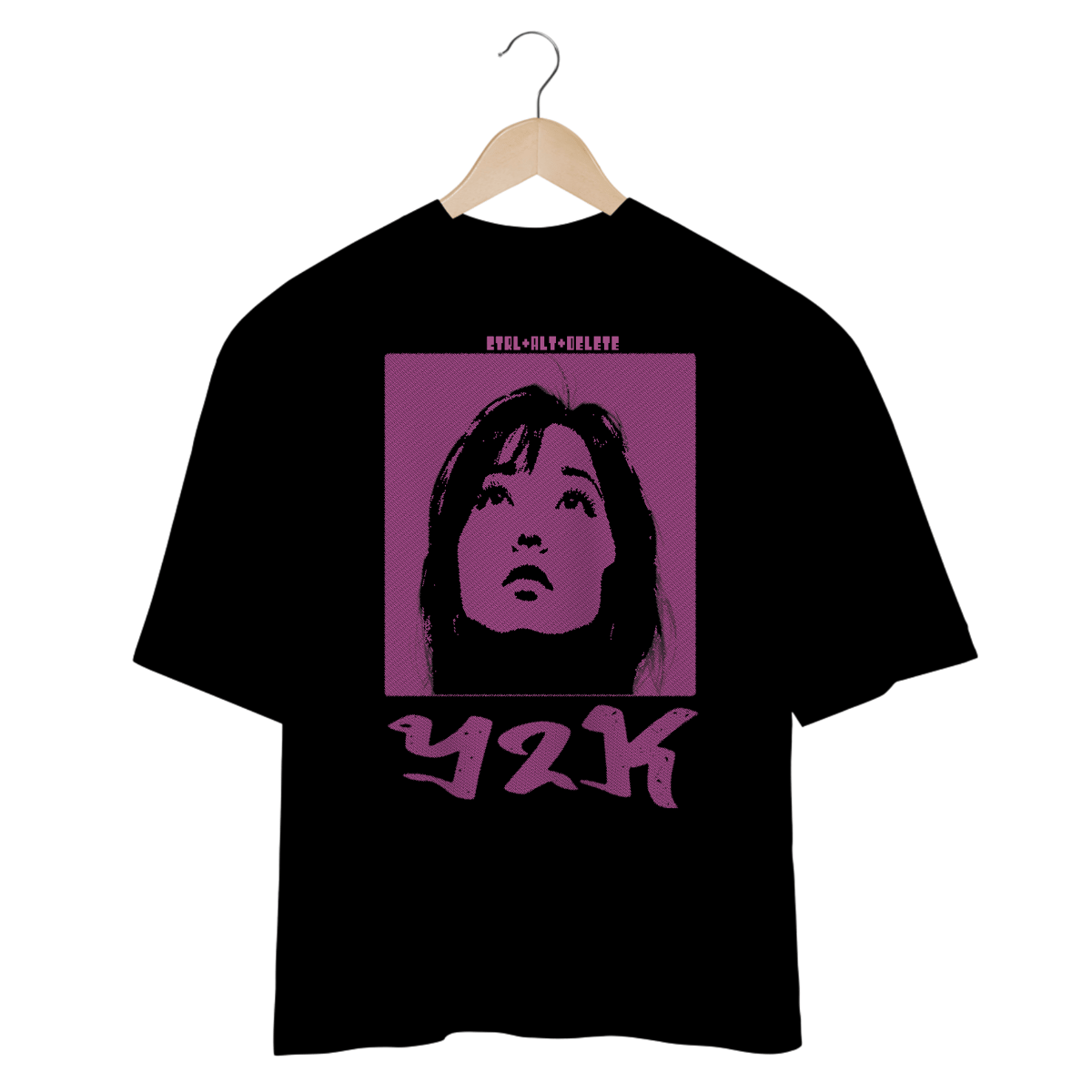 Camiseta Oversized Camiseta Oversized Preta Y2K R$129,00 em