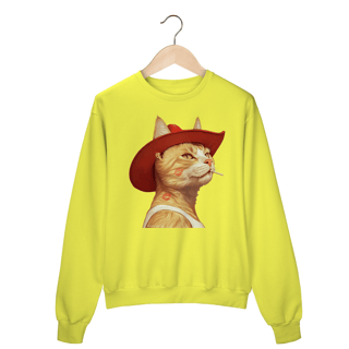 Nome do produto Moletom Gato Chapéu Vermelho