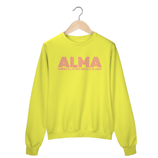 Nome do produto Moletom Fechado ALMA (Letra Rosa)