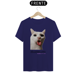 Nome do produto Camiseta Não Sufoque o Gato Prime (gato branco)