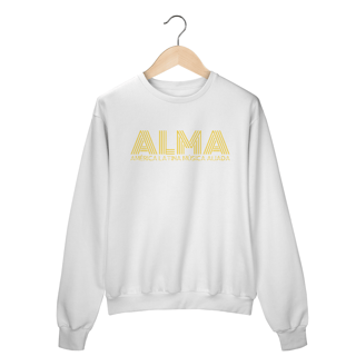 Nome do produto Moletom Fechado ALMA (Letra Amarela)