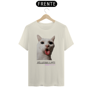 Nome do produto Camiseta Não Sufoque o Gato Prime (gato branco)