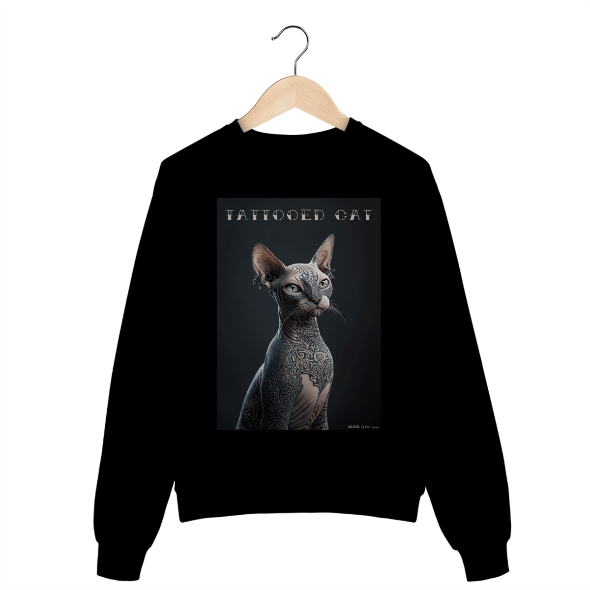 Nome do produto: Moletom Fechado Tattooed Cat