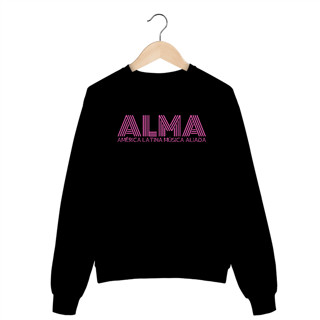 Nome do produto Moletom Fechado ALMA (Letra Rosa)
