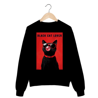 Nome do produto Moletom Fechado Black Cat Lover