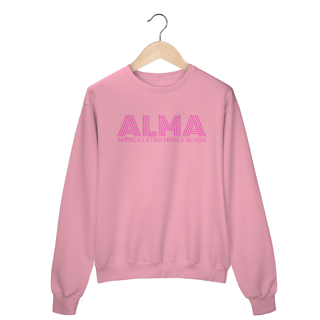 Nome do produto Moletom Fechado ALMA (Letra Rosa)