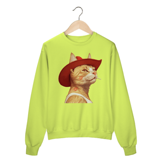 Nome do produto Moletom Gato Chapéu Vermelho