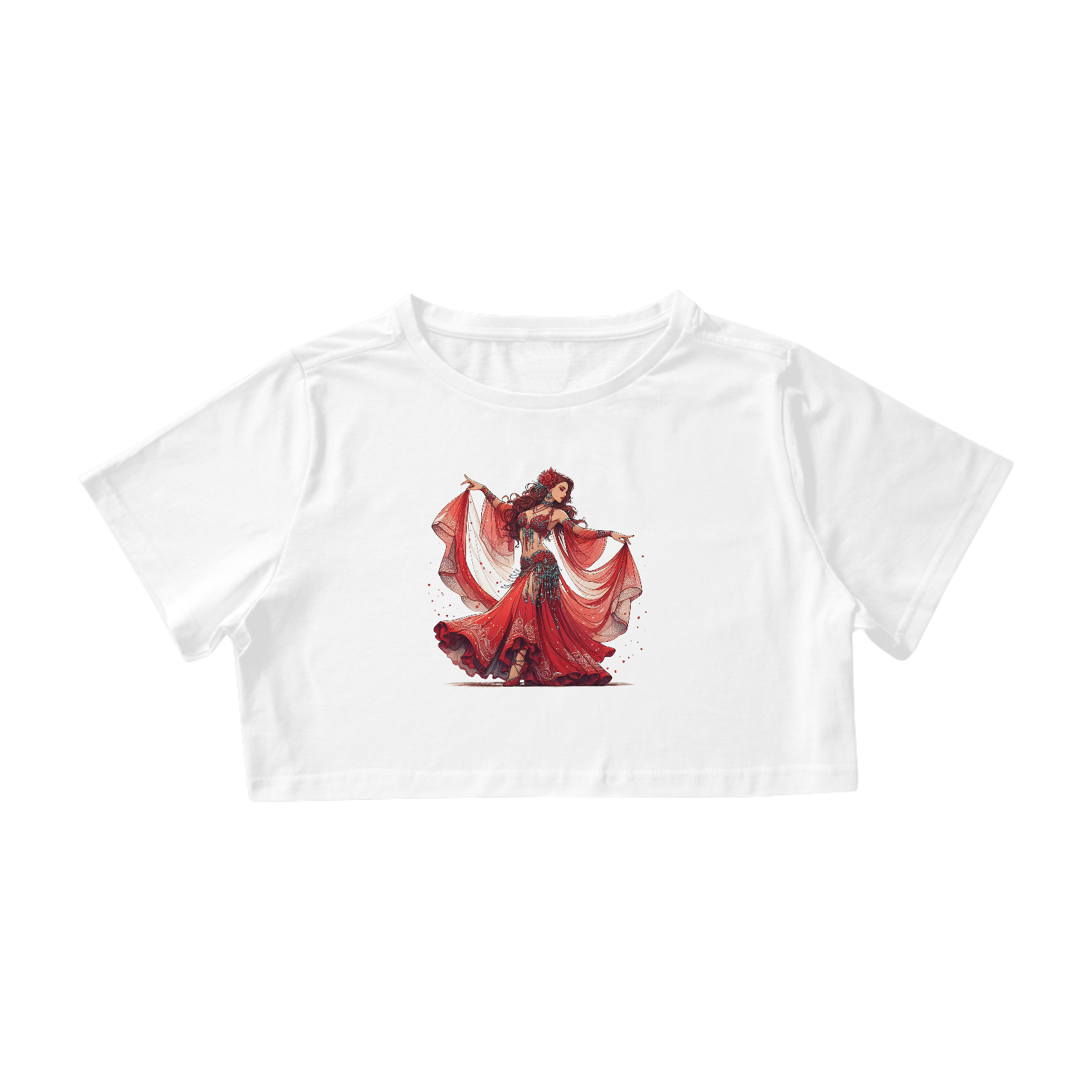 Bellydancer Eva Cropped - Camiseta de Dança do Ventre feminina – Bellydance Glam BR