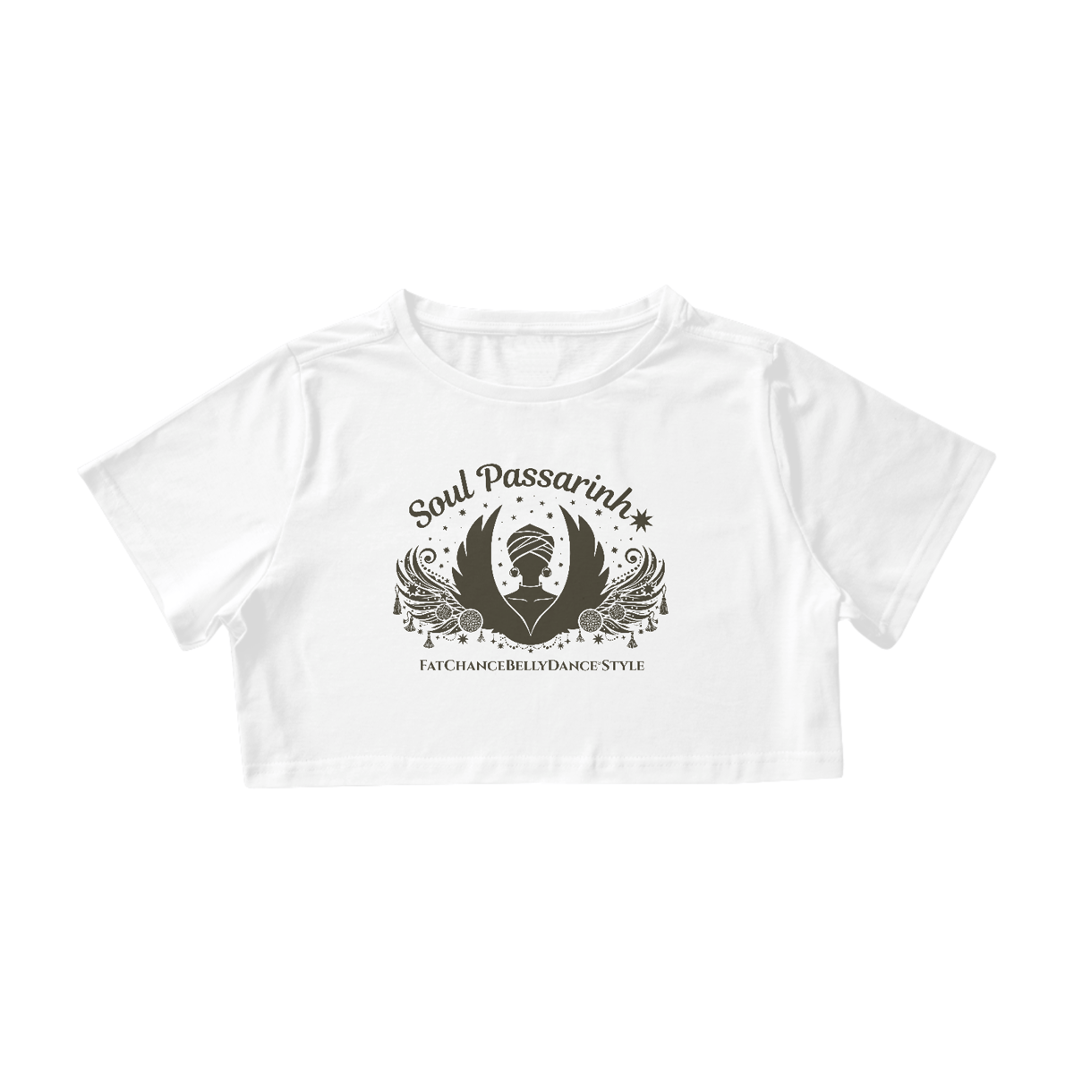 Nome do produto: Cropped SOUL PASSARINHA - estampa CAFÉ