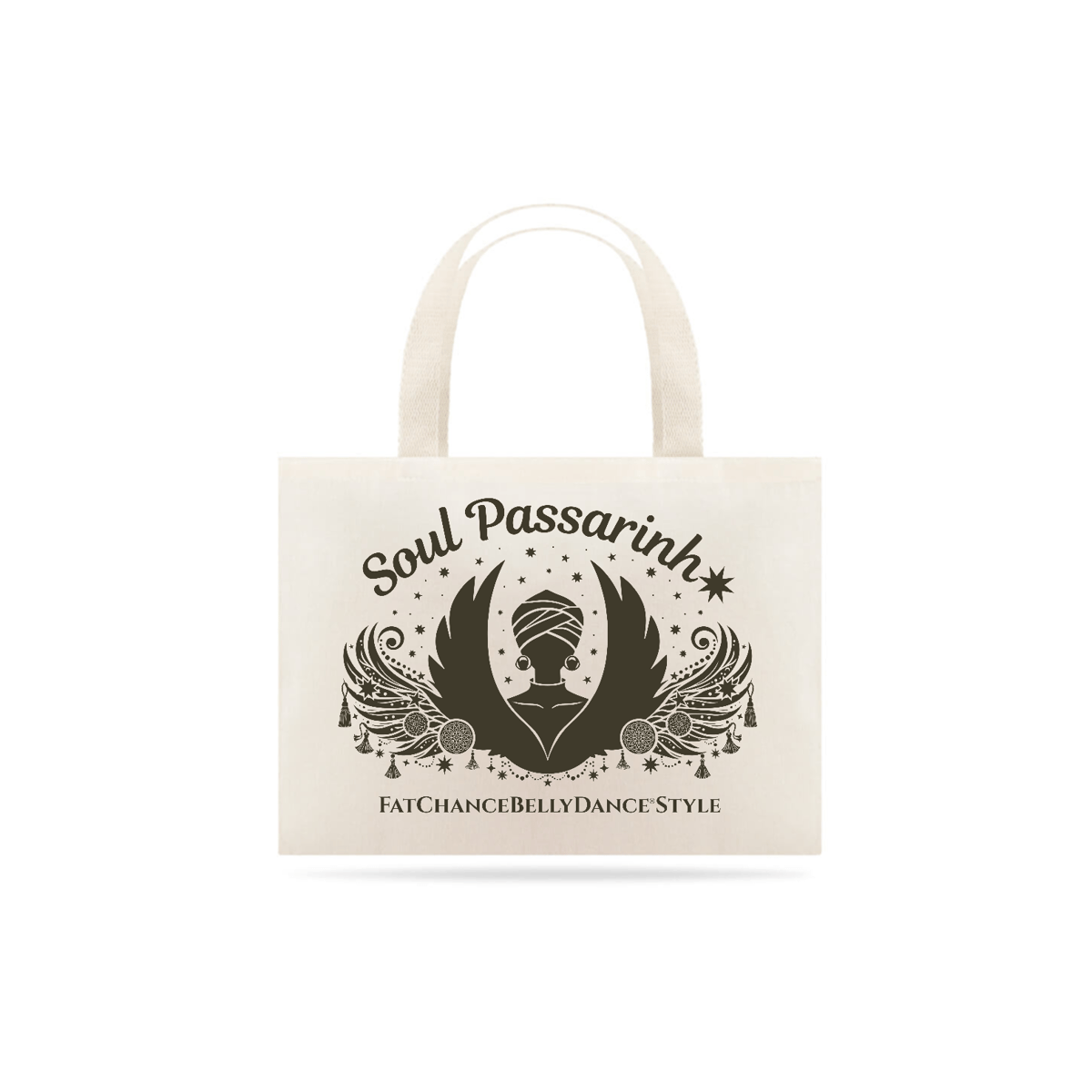 Nome do produto: Eco Bag SOUL PASSARINHA - estampa CAFÉ
