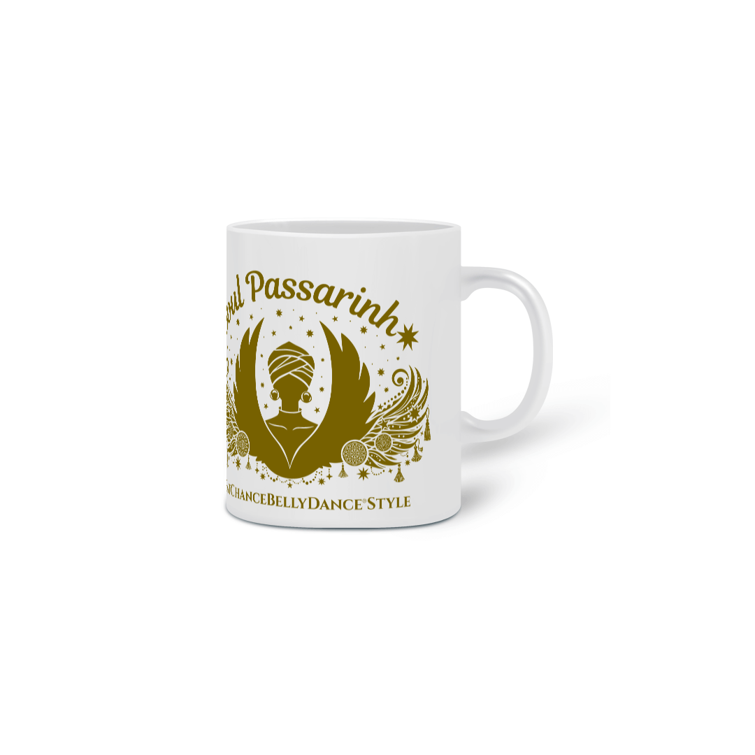 Caneca SOUL PASSARINHA - estampa MOSTARDA