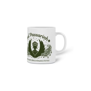 Nome do produto Caneca SOUL PASSARINHA - estampa VERDE MUSGO