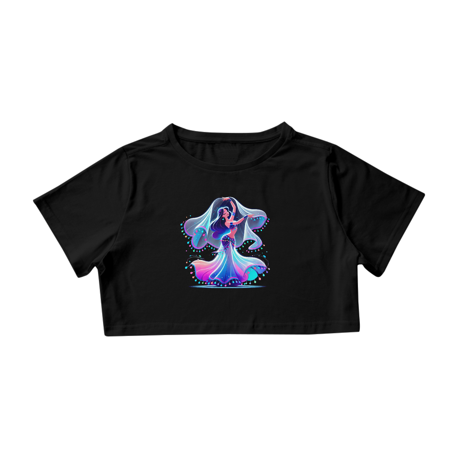 Bellydancer Noor Cropped - Camiseta de Dança do Ventre feminina – Bellydance Glam BR