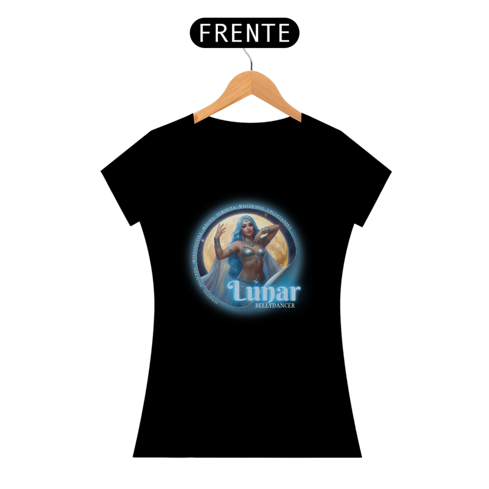 Lunar Bellydancer - Camiseta de Dança do Ventre feminina – Bellydance Glam BR