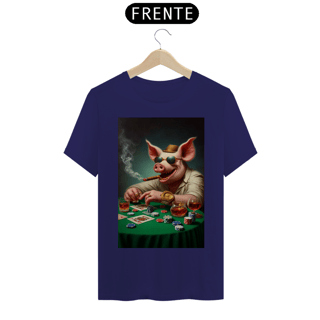 Nome do produto T-shirt Prime linha - Mestre Porco Jogador Sorrindo
