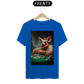 Nome do produto T-shirt Prime linha - Mestre Porco Jogador Sorrindo