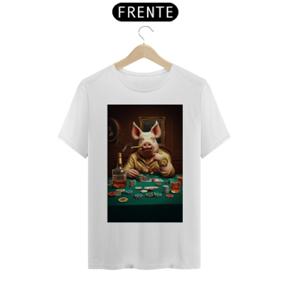 Nome do produto T-shirt Prime linha - Mestre Porco Jogador com Whisky