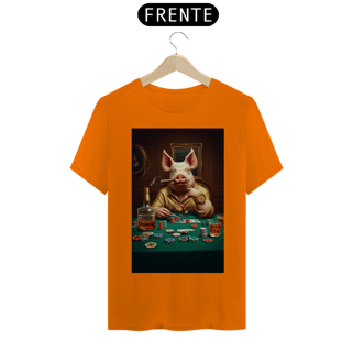 Nome do produto T-shirt Prime linha - Mestre Porco Jogador com Whisky