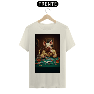 Nome do produto T-shirt Prime linha - Mestre Porco Jogador com Whisky