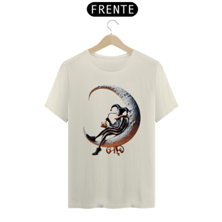 Nome do produto T-shirt Prime linha - Pierrot Solitário com copo e canudo