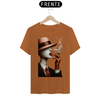 Nome do produto T-shirt Prime linha Anonimos Mulher sem face com cigarro