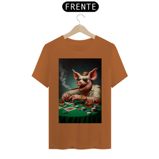 Nome do produto T-shirt Prime linha - Mestre Porco Jogador Sorrindo