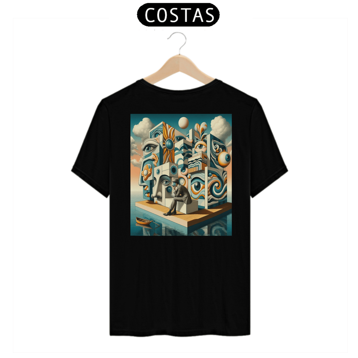 Nome do produto: T-shirt Prime linha Psicobrain NAUFRAGO EM CUBO