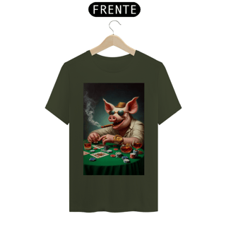 Nome do produto T-shirt Prime linha - Mestre Porco Jogador Sorrindo