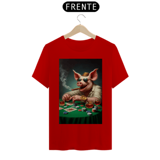Nome do produto T-shirt Prime linha - Mestre Porco Jogador Sorrindo