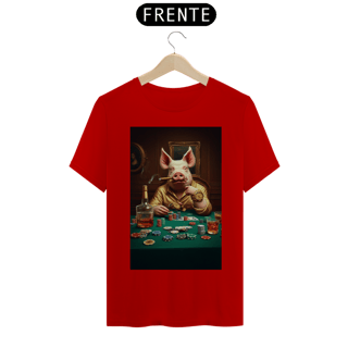 Nome do produto T-shirt Prime linha - Mestre Porco Jogador com Whisky