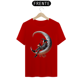 Nome do produto T-shirt Prime linha - Pierrot Solitário com copo e canudo