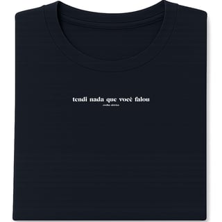 Nome do produto Camiseta Tendi Nada Unissex - Plus Size