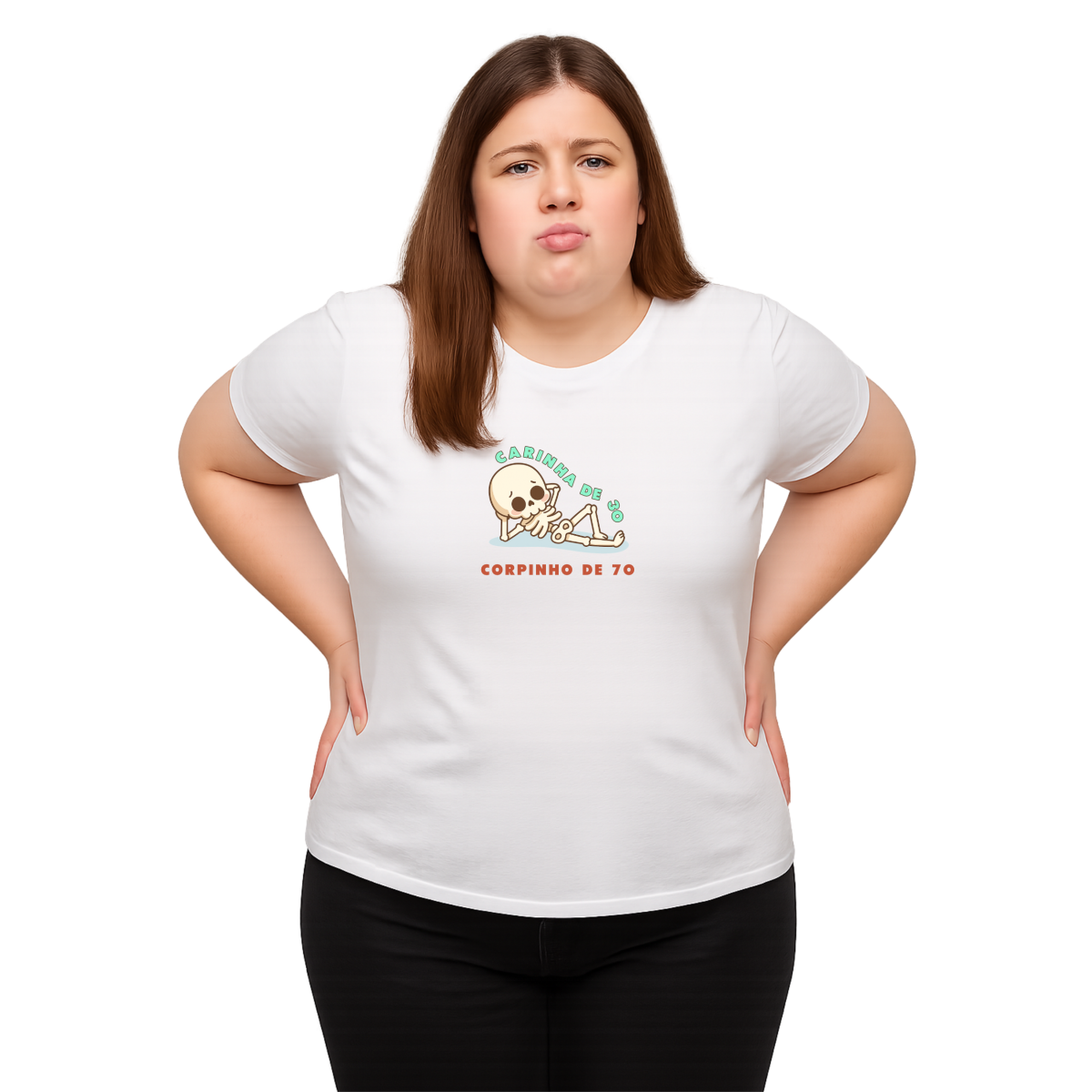 Nome do produto: Camiseta na Flor da Idade - Plus Size