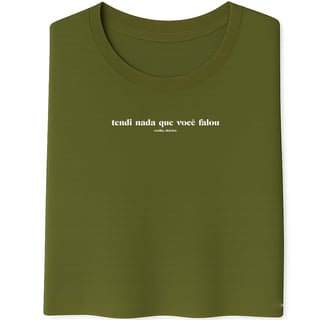 Nome do produto Camiseta Tendi Nada Unissex