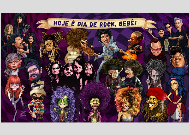 Nome do produto: PÔSTER HOJE É DIA DE ROCK, BEBÊ!