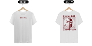 Nome do produtoCamiseta Proshine Efésios 6:10 Frente Costas