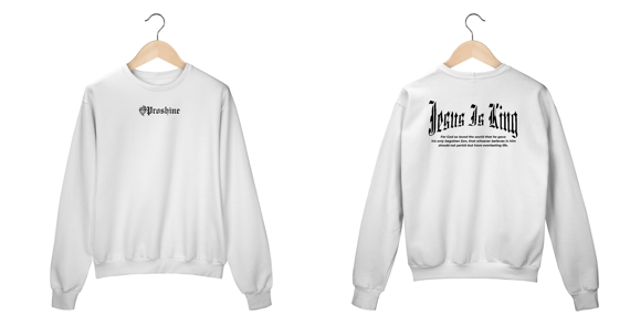 Moletom Fechado Jesus Is King Frente Costas
