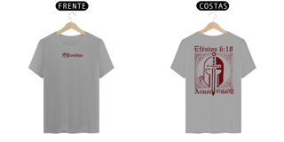 Nome do produtoCamiseta Proshine Efésios 6:10 Frente Costas