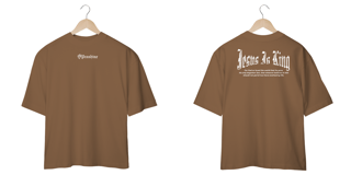 Nome do produtoCamiseta Oversized Jesus Is King Frente Costas