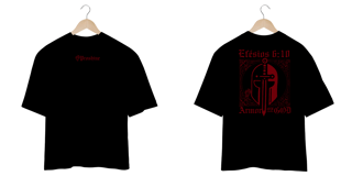 Nome do produtoCamiseta Oversized Efésios 6:10 Frente Costas