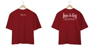 Nome do produtoCamiseta Oversized Jesus Is King Frente Costas