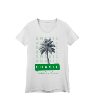 Nome do produto baby look BRASIL Tropical e Soberano - PALMEIRA