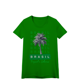 Nome do produto baby look BRASIL Tropical e Soberano - PALMEIRA