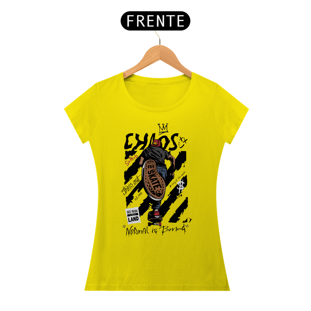 Nome do produto: Baby Look Skate Modelo 1 - Normal is Boring