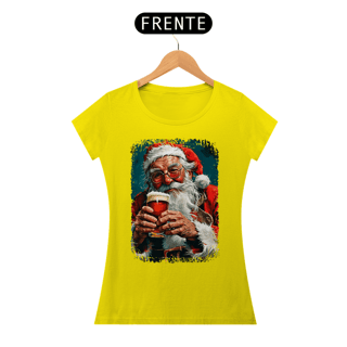 Nome do produto Baby Look Natal Modelo 4 - Papai Noel Bebendo Cerveja