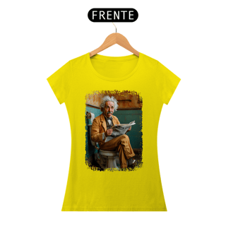 Nome do produto Baby Look Albert Einstein Modelo 1 - Sentado no Trono