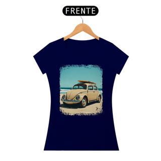 Nome do produto Baby Look Fusca Modelo 1 - Com uma Prancha de Surf