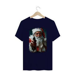 Nome do produto Camiseta Plus Size Natal Modelo 3 - Papai Noel Armado