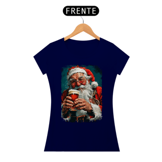 Nome do produto Baby Look Natal Modelo 4 - Papai Noel Bebendo Cerveja