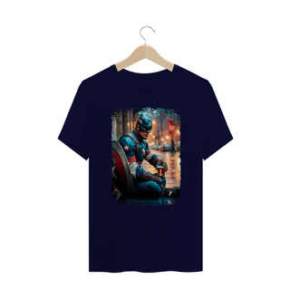 Nome do produto Camiseta Plus Size Capitão América Bebendo Cerveja - Modelo 1